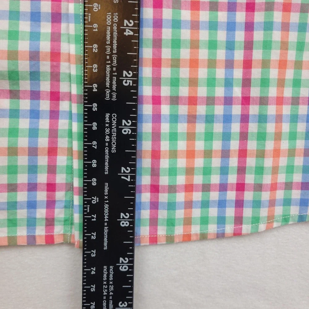 Vineyard Vines Kids Whale Shirt Long Sleeve Plaid Button Up Size L‎ (16-18)